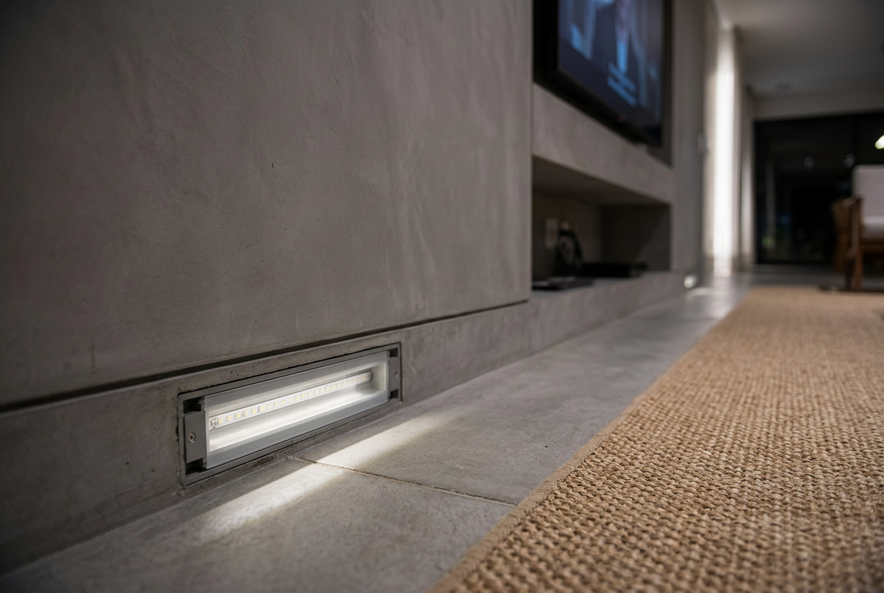 iluminação de sala de TV: balizadores