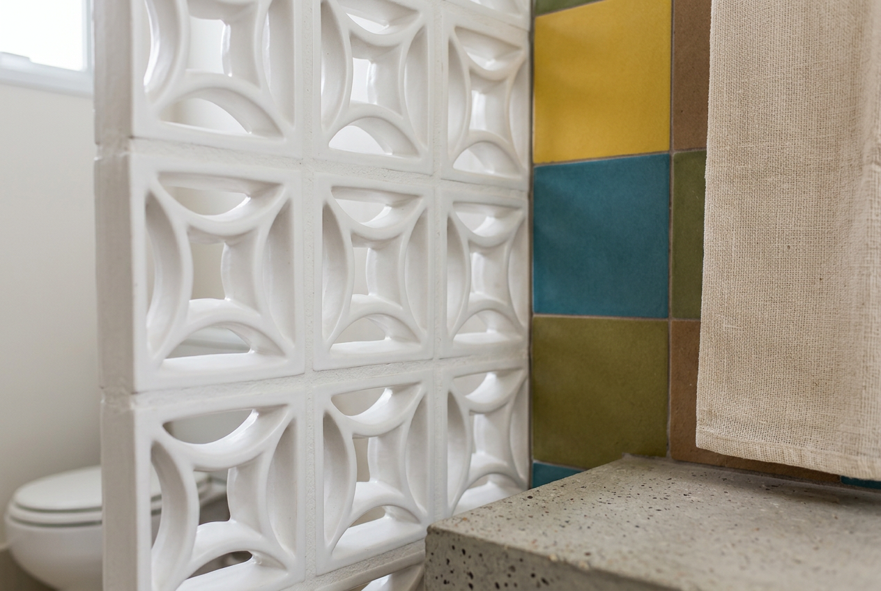 Ideias para box de banheiro: box de cobogó