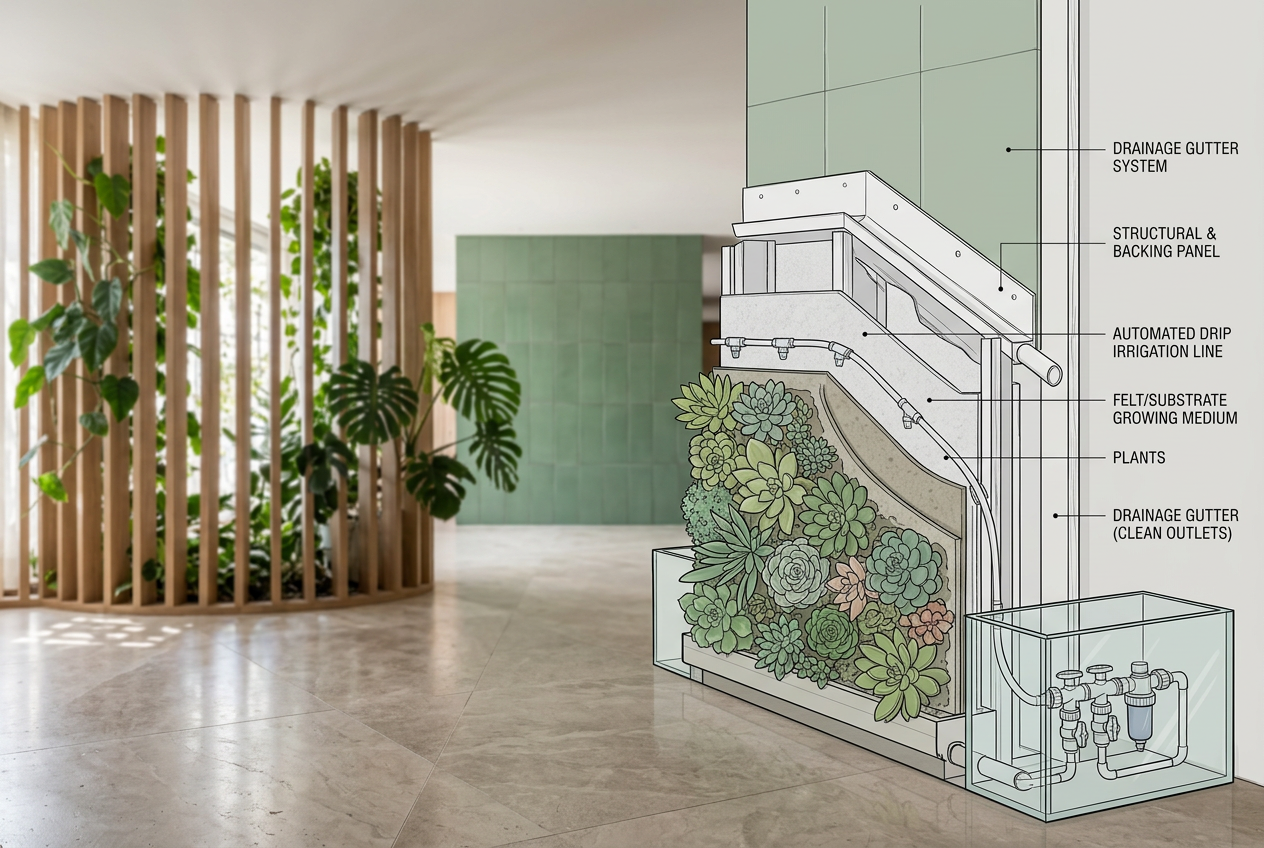 A automação é a resposta para a maioria das falhas em jardins verticais