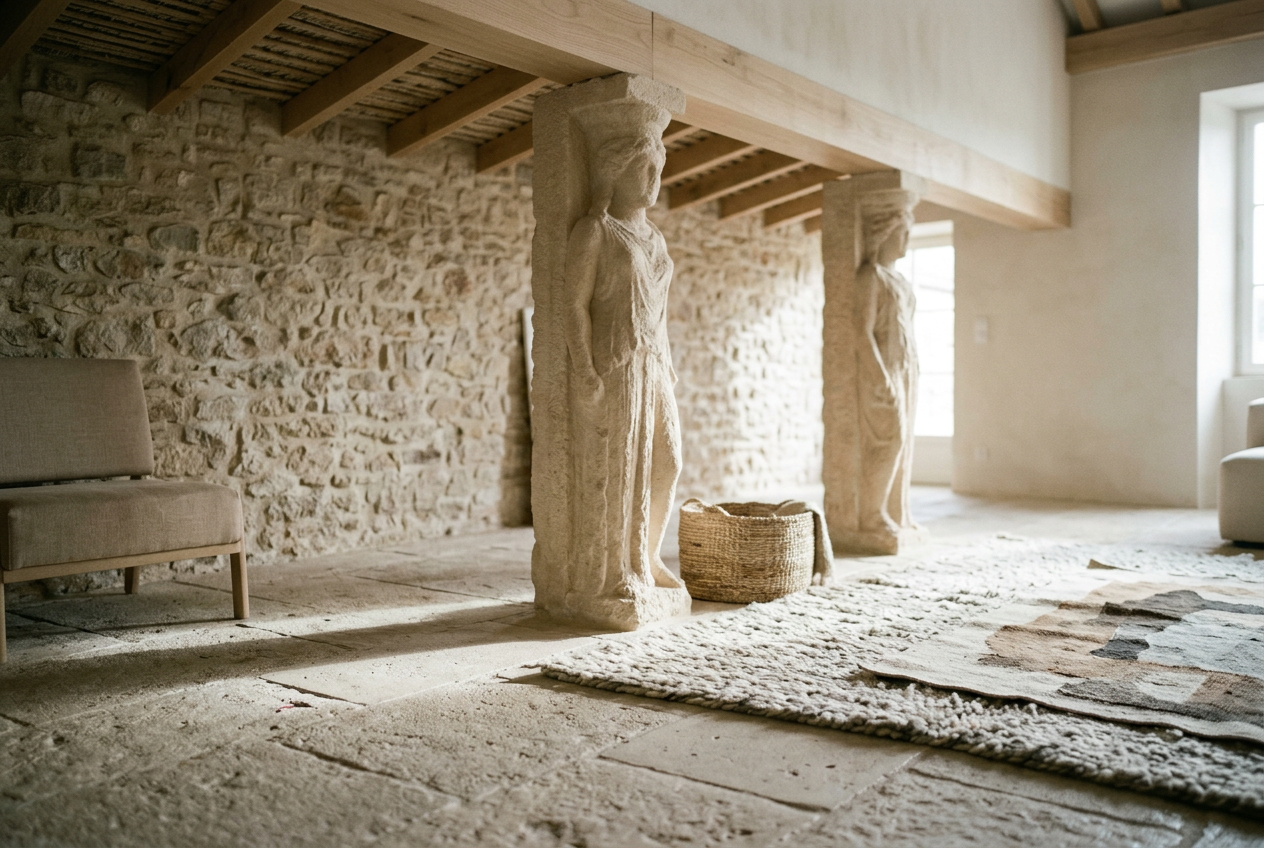 Cariátides no templo de Erechtheio foto