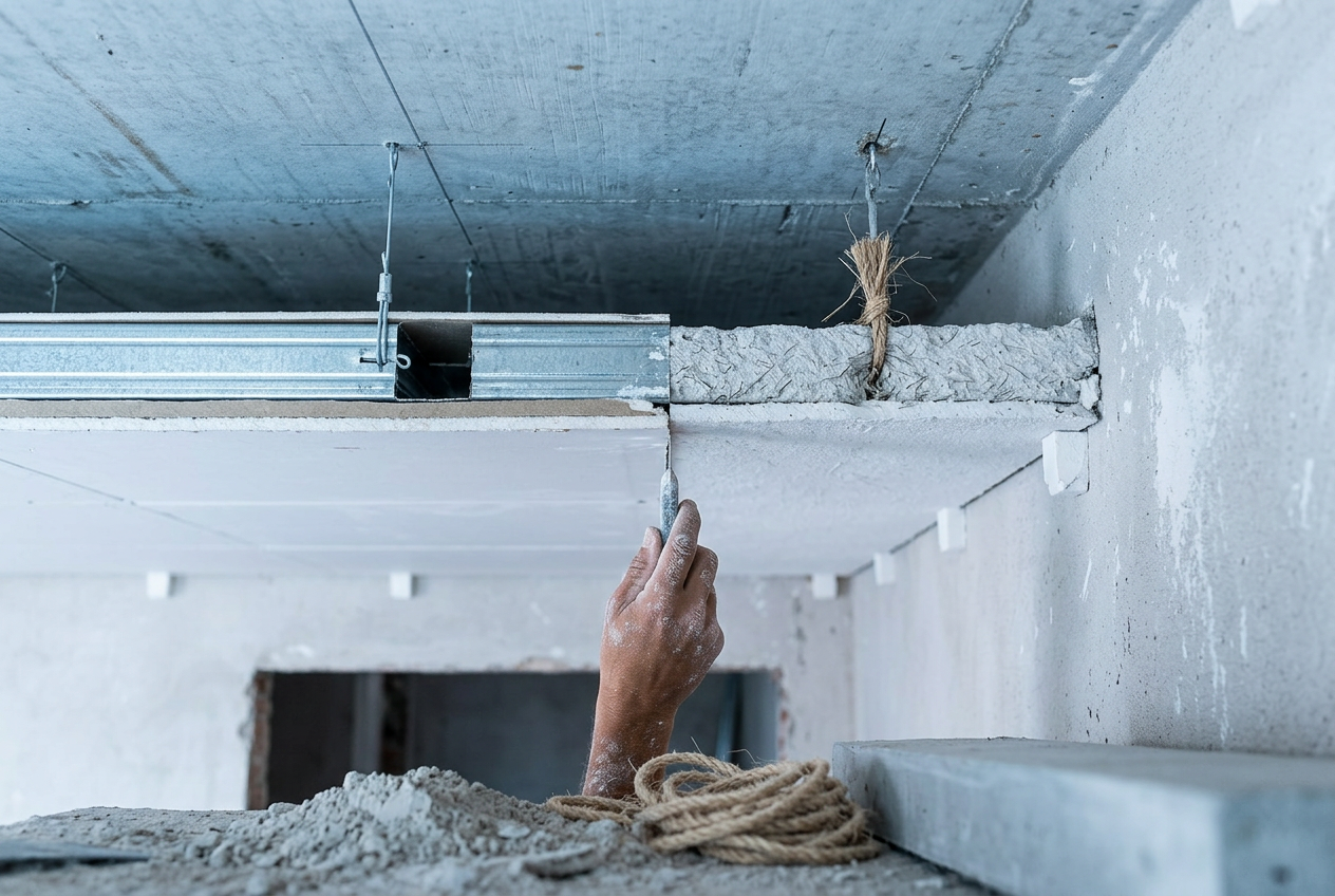 Diferença entre drywall e gesso: forro com placas de gesso comum