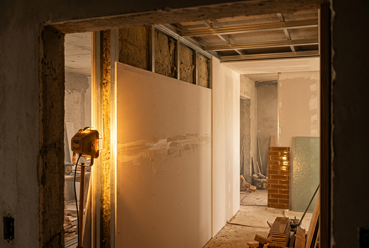 A velocidade de entrega é incomparável: uma parede de drywall pode ser instalada em apenas um dia e receber
