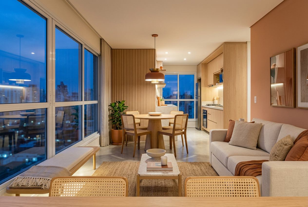 apartamento decorado horta na lavanderia