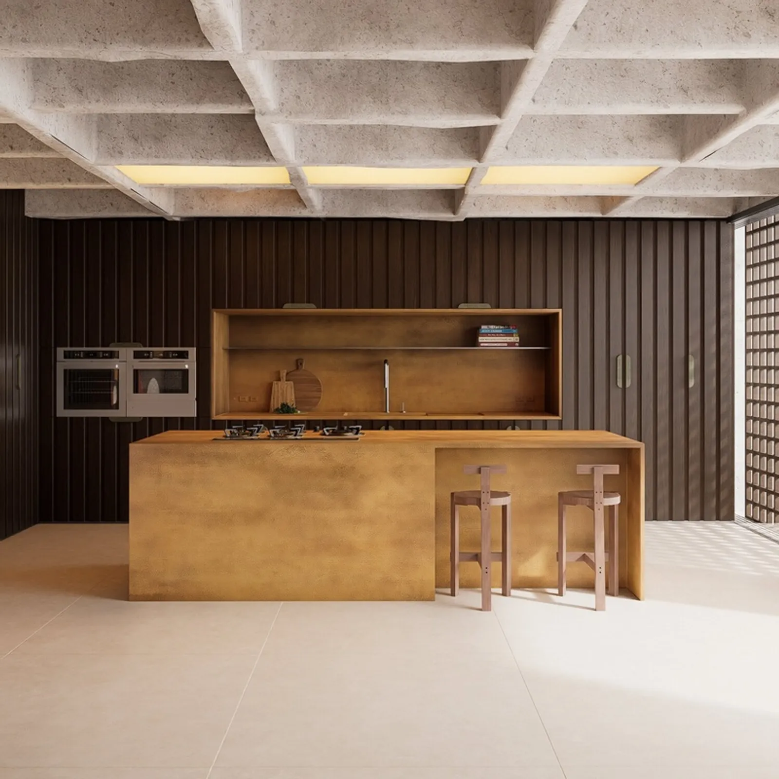 Projeto vencedor da categoria Viver Ambientes no 29º Prêmio Deca – Cozinha Alento, Max Frischmann e Caroline Manzotti (Frischmann Manzotti Arquitetos – FMA).