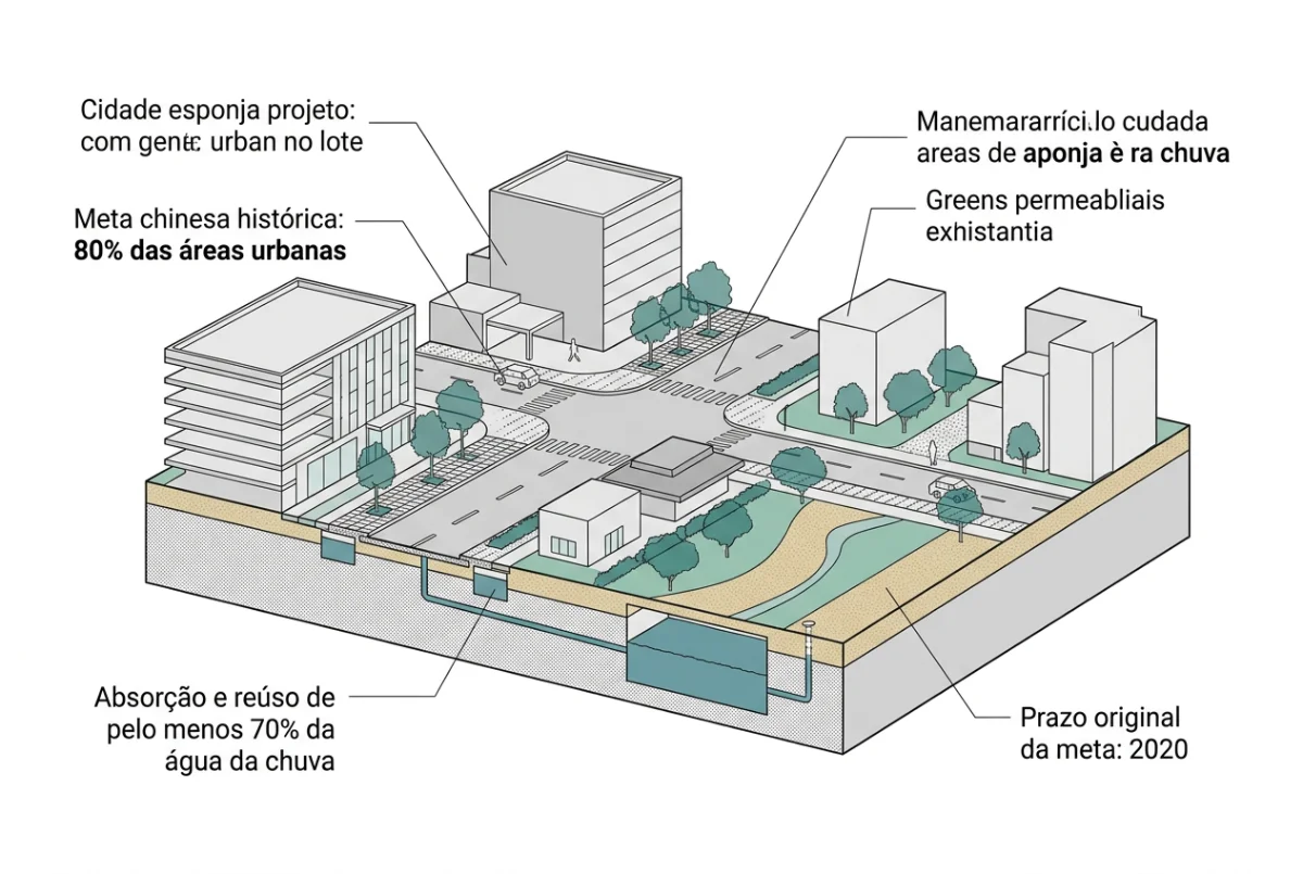 Cidade esponja projeto: aplicação no lote