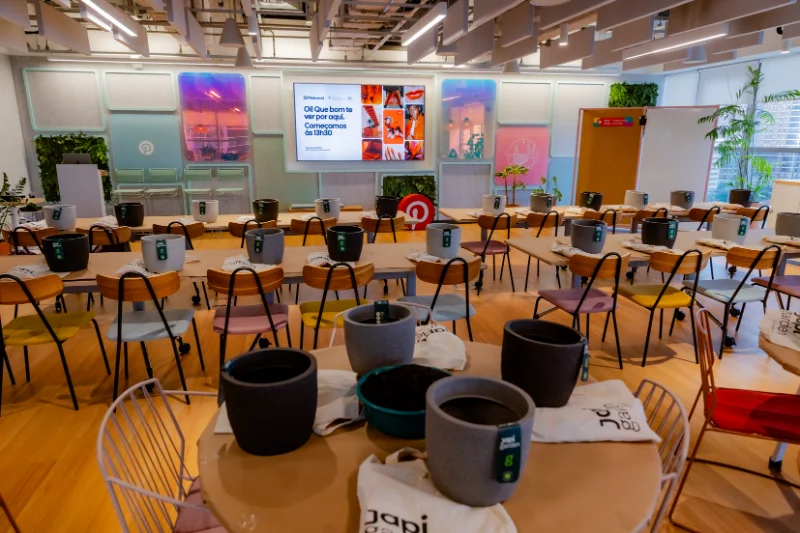 A oficina e evento aconteceram na sede do Pinterest em São Paulo.