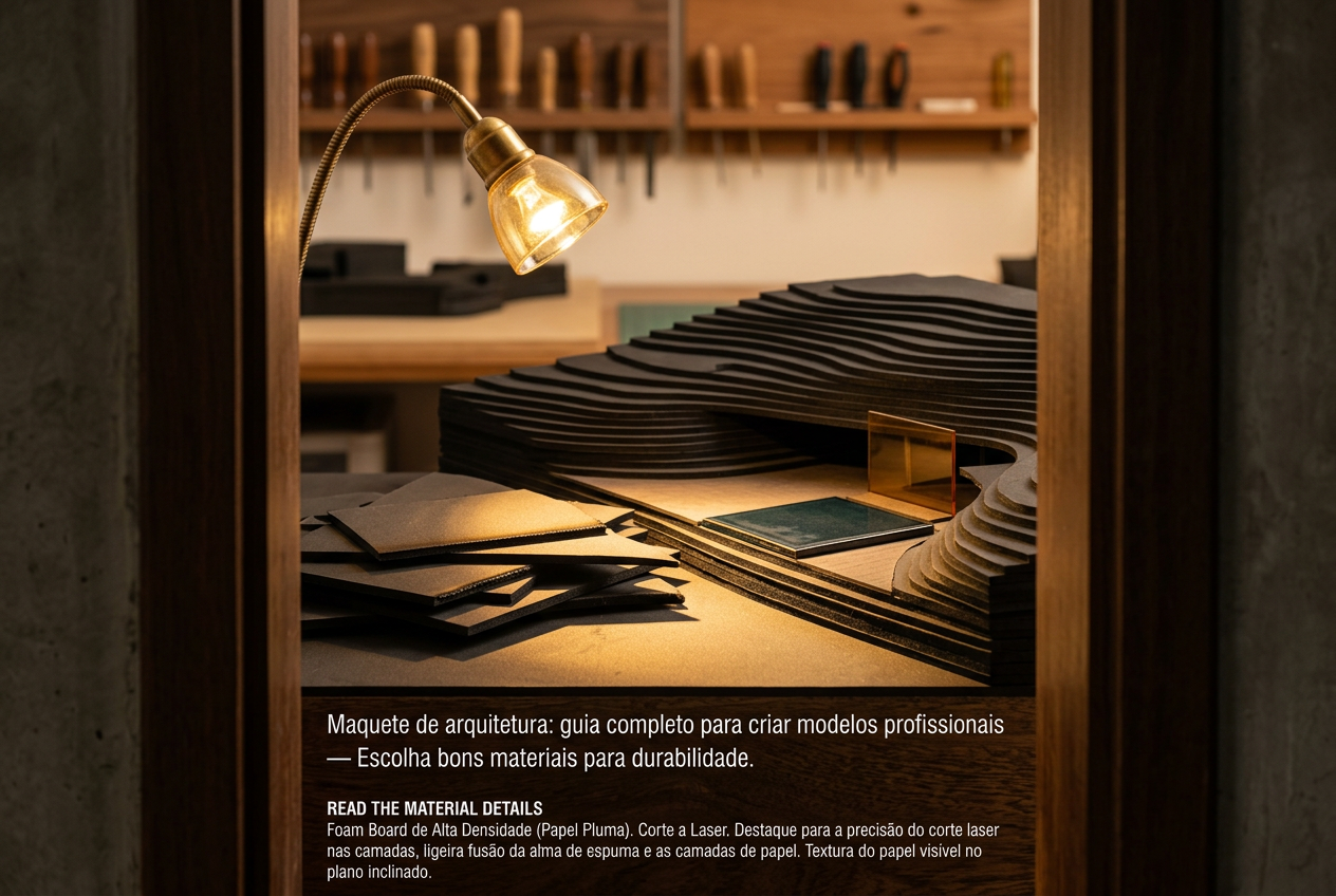 Maquete de arquitetura: estilete ergonômico