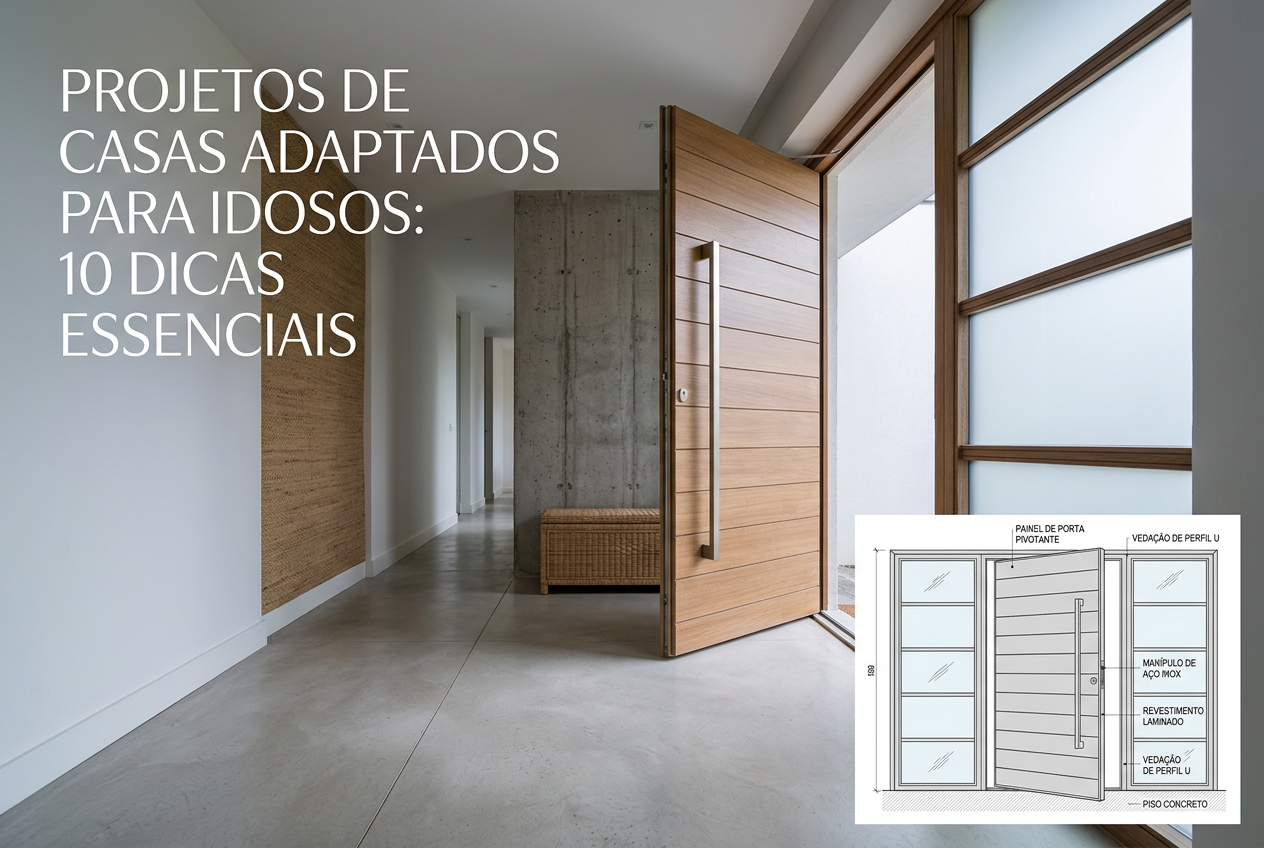 Projetos de casas adaptadas para idosos: portas grandes