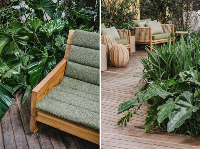 Projeto: Alexandre Galhego |  A sustentabilidade orienta todas as decisões do projeto, desde a preservação integral da vegetação existente, até a seleção de espécies adequadas ao local.