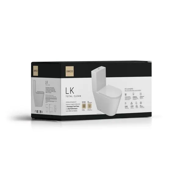 Kit Completo Bacia com Caixa Acoplada LK Total Clean Branco — Deca